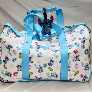 Disney Stitch Kids Duffel Bag in Light Blue